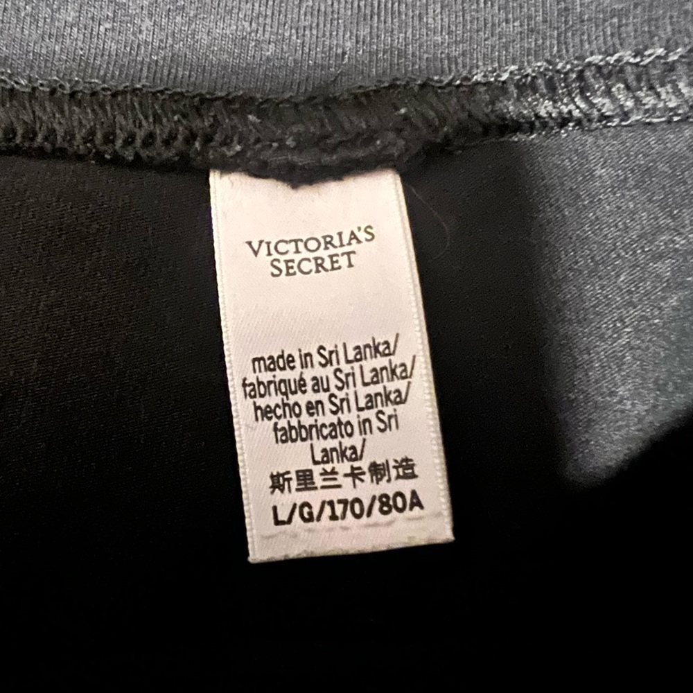 Victoria's Secret Black Fold-Over Waist Wide-Leg Pants - Picture 2 of 5